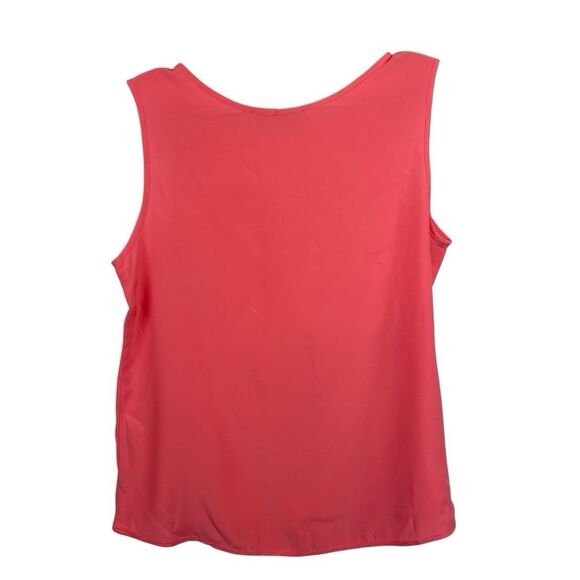 Amanda Uprichard Size M Coral Pink Sheath Tank Top 100% Silk - Picture 2 of 6